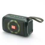 T&G TG193 Sport Bluetooth-kompatibel högtalare LED-ljus trådlös högtalare vattentät bärbar utomhus subwoofer boombox (CE-certifierad)