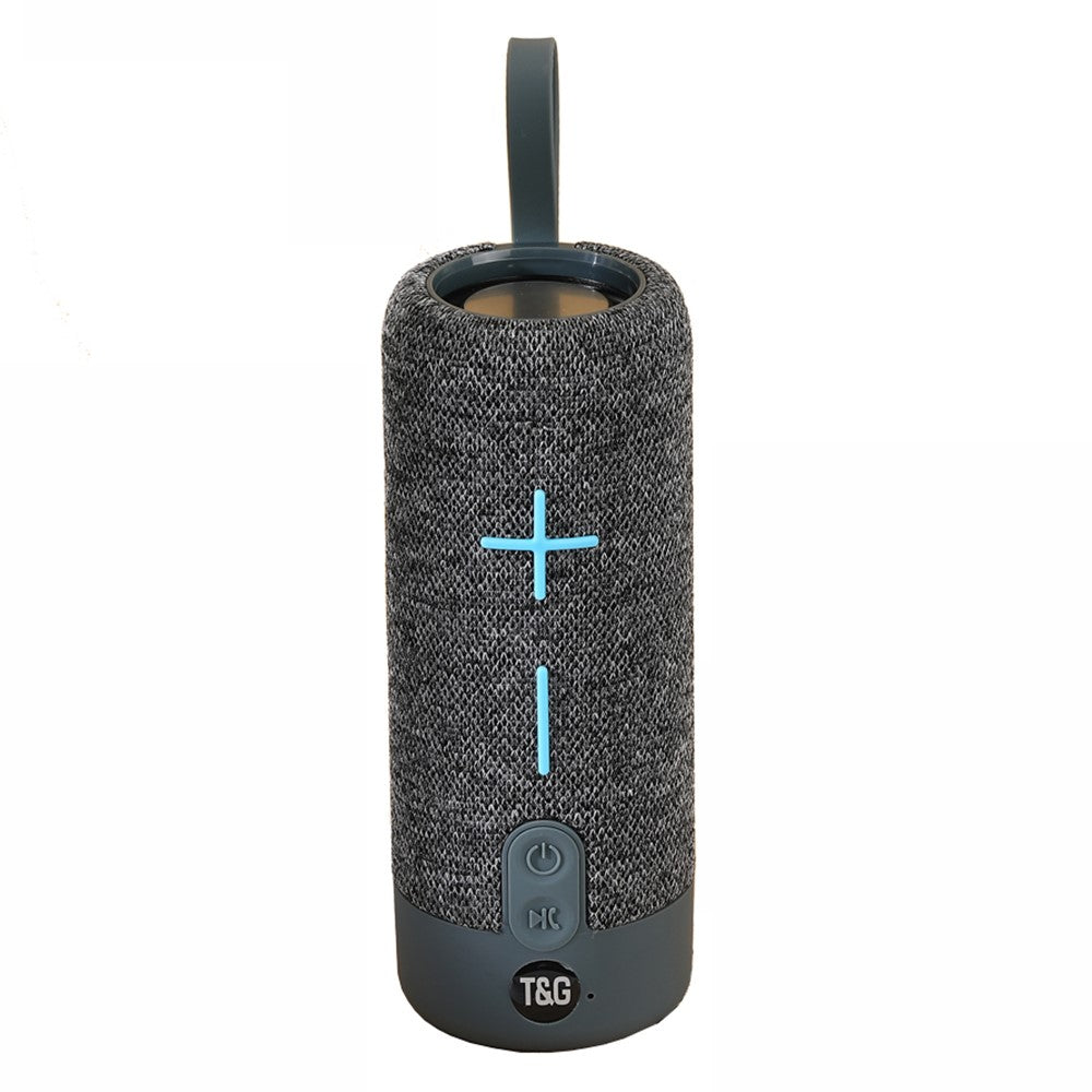 T&G TG619 bærbar stofbeklædt Bluetooth-kompatibel TWS-trådløs bas-subwoofer, vandtæt udendørshøjttaler med Bluetooth-funktion (CE-certificeret)