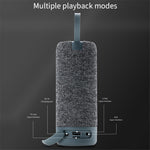 T&G TG619 bærbar stofbeklædt Bluetooth-kompatibel TWS-trådløs bas-subwoofer, vandtæt udendørshøjttaler med Bluetooth-funktion (CE-certificeret)