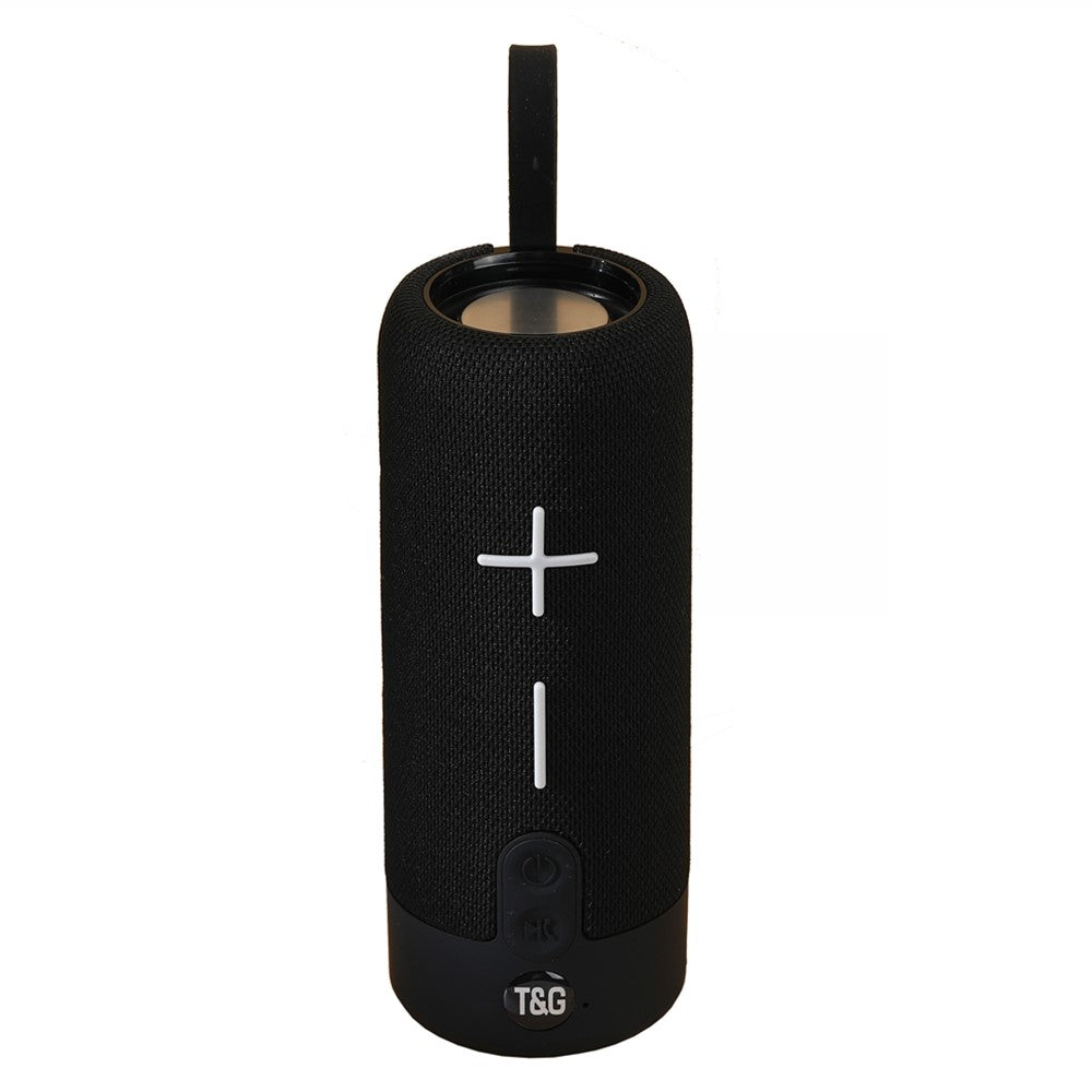 T&G TG619 bærbar stofbeklædt Bluetooth-kompatibel TWS-trådløs bas-subwoofer, vandtæt udendørshøjttaler med Bluetooth-funktion (CE-certificeret)