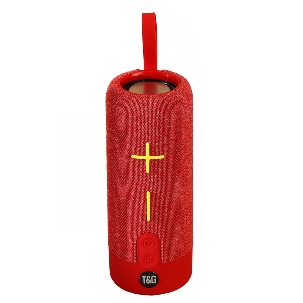 T&G TG619 bærbar stofbeklædt Bluetooth-kompatibel TWS-trådløs bas-subwoofer, vandtæt udendørshøjttaler med Bluetooth-funktion (CE-certificeret)