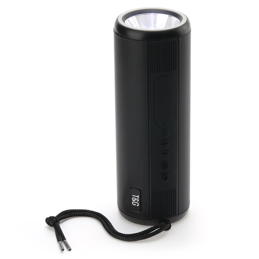 T&G TG635 Bluetooth-compatible Music Subwoofer Waterproof Portable Outdoor Wireless Speaker with LED Flashlight Support TF Card FM Radio Aux Input (CE)