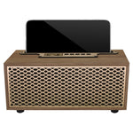XM-5H Vintage Wooden Appearance Portable Speaker Wireless Bluetooth-compatible Connectivity Phone Stand Holder Slot 1200mAh Battery Built In