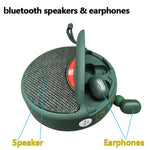 TG808 2-in-1 TWS Wireless Speaker Bluetooth-compatible Earphone Stereo Sound Subwoofer Supports Hands-free Call / TF Card Playback / FM