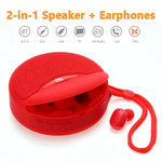 TG808 2-in-1 TWS Wireless Speaker Bluetooth-compatible Earphone Stereo Sound Subwoofer Supports Hands-free Call / TF Card Playback / FM