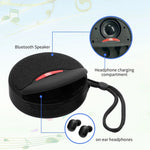 TG808 2-in-1 TWS Wireless Speaker Bluetooth-compatible Earphone Stereo Sound Subwoofer Supports Hands-free Call / TF Card Playback / FM