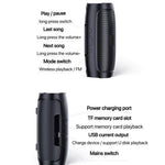 J016 Portable Outdoor Rechargeable Bluetooth-compatible Speaker Wireless Music Subwoofer Support TF Card / U-Disk Playback