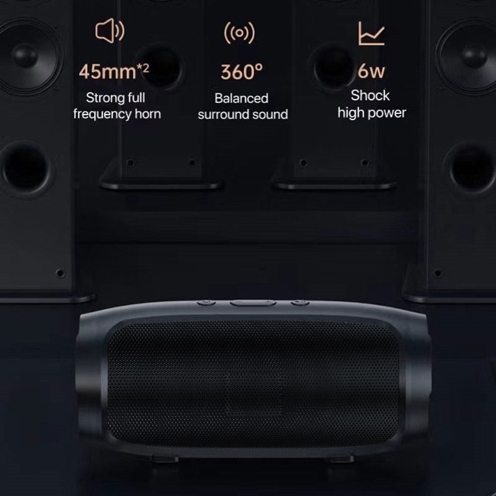 J016 Portable Outdoor Rechargeable Bluetooth-compatible Speaker Wireless Music Subwoofer Support TF Card / U-Disk Playback