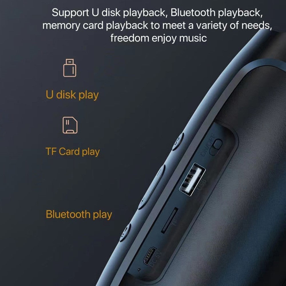 J016 Portable Outdoor Rechargeable Bluetooth-compatible Speaker Wireless Music Subwoofer Support TF Card / U-Disk Playback