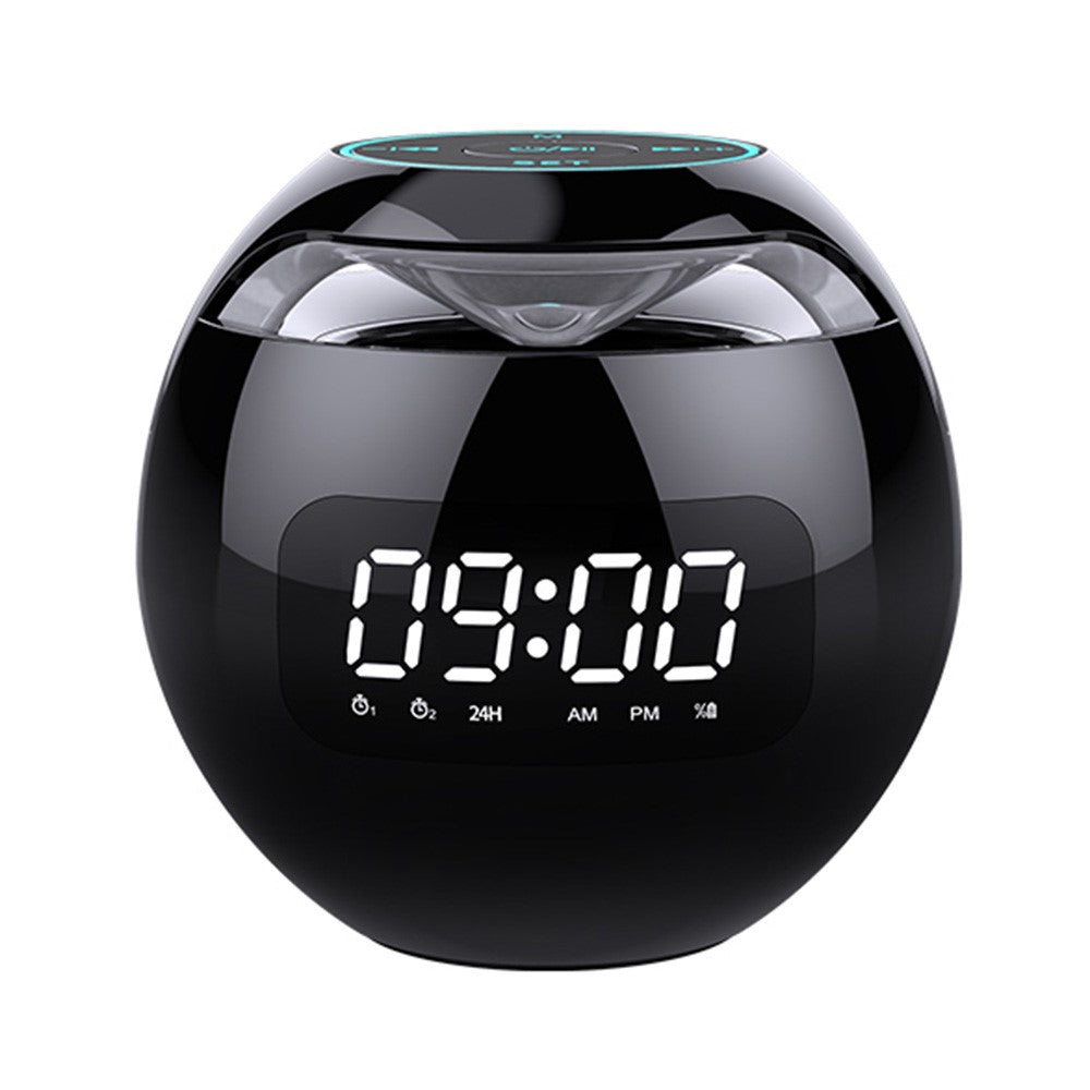 G-90Q Bærbar Trådløs Bluetooth-kompatibel Højttaler, Kugleformet Vækkeur FM-radio Smart Subwoofer (Engelsk / Sensing Version)