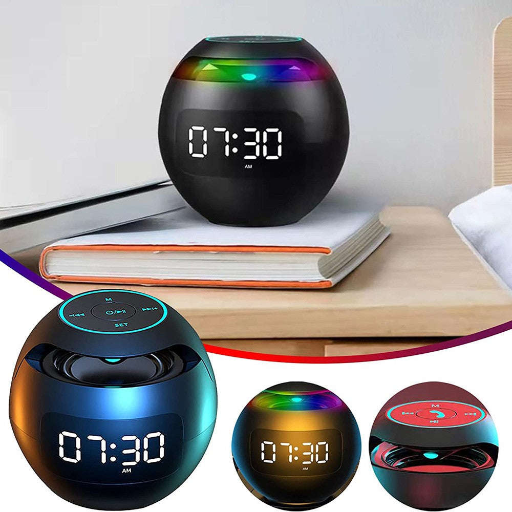 G-90Q Bærbar Trådløs Bluetooth-kompatibel Højttaler, Kugleformet Vækkeur FM-radio Smart Subwoofer (Engelsk / Sensing Version)