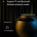 G-90Q Bærbar Trådløs Bluetooth-kompatibel Højttaler, Kugleformet Vækkeur FM-radio Smart Subwoofer (Engelsk / Sensing Version)
