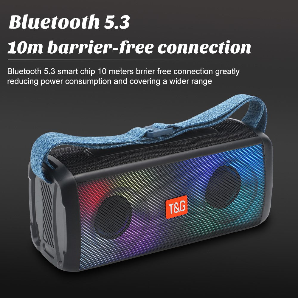 T&G TG345 Portable Rechargeable Bluetooth-compatible Speaker Outdoor Breathing Light Wireless Stereo Subwoofer