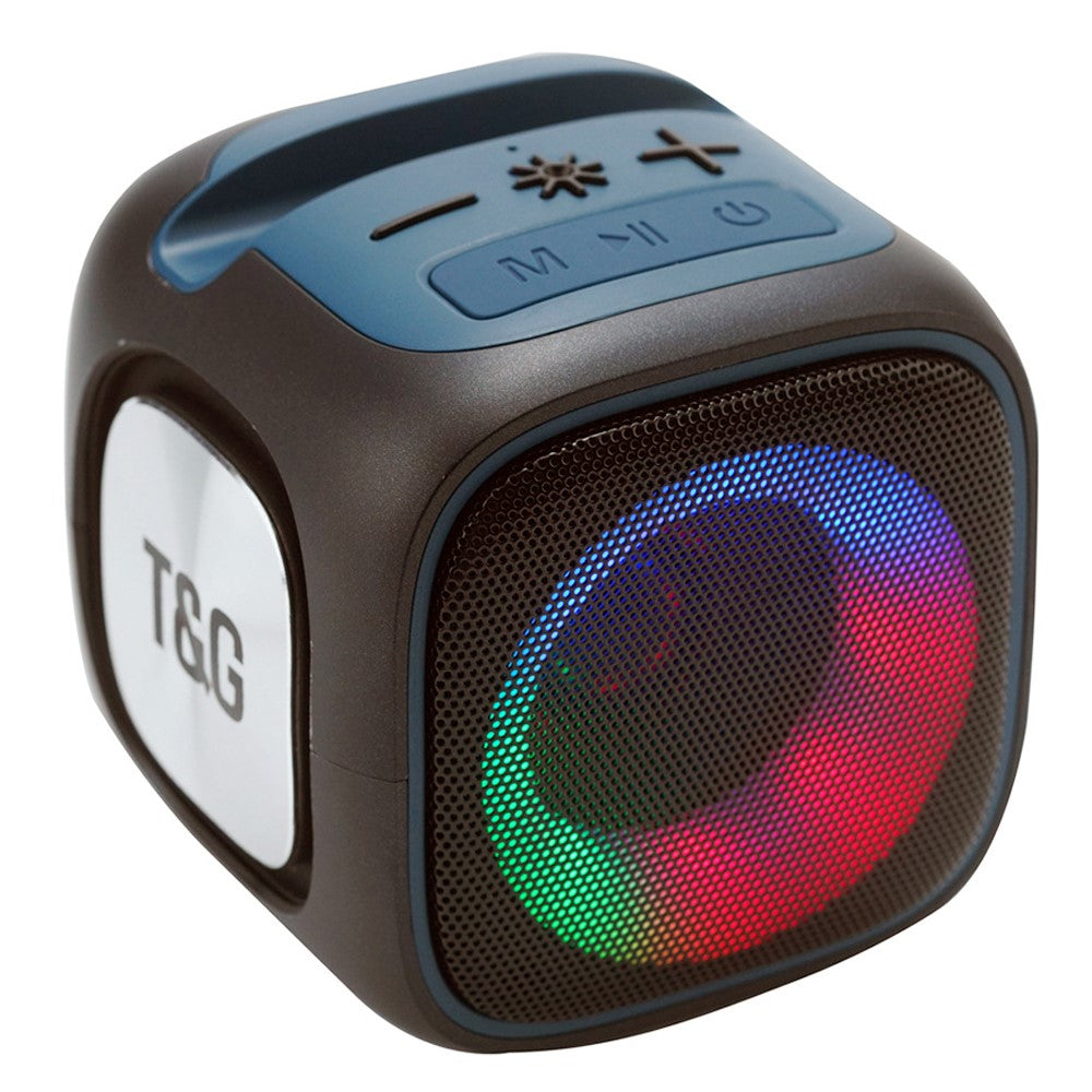 T&G TG359 Mini Rechargeable Bluetooth-compatible Speaker Portable Outdoor Wireless Stereo Subwoofer with Breathing Light