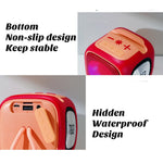 T&G TG359 Mini Rechargeable Bluetooth-compatible Speaker Portable Outdoor Wireless Stereo Subwoofer with Breathing Light