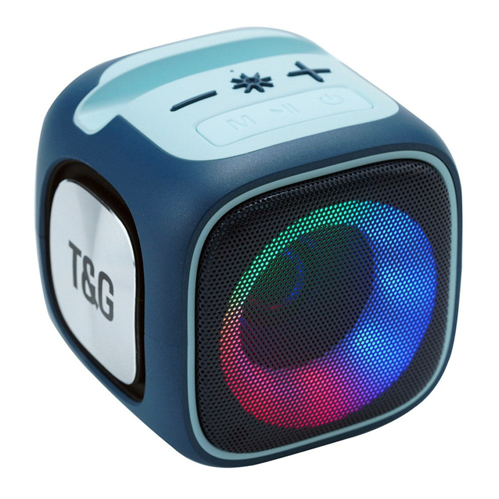 T&G TG359 Mini Rechargeable Bluetooth-compatible Speaker Portable Outdoor Wireless Stereo Subwoofer with Breathing Light