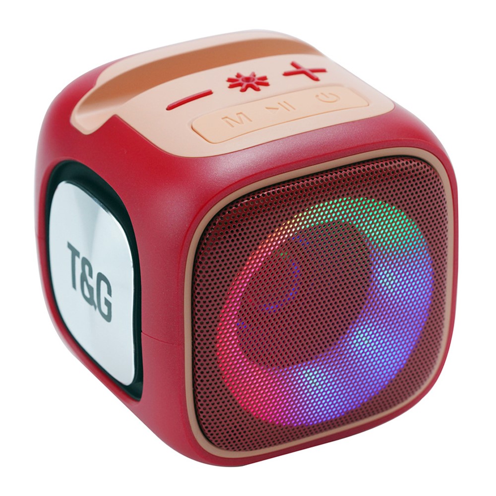 T&G TG359 Mini Rechargeable Bluetooth-compatible Speaker Portable Outdoor Wireless Stereo Subwoofer with Breathing Light