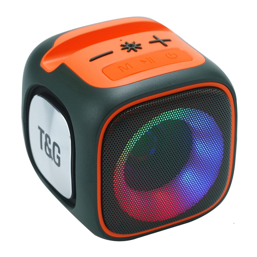 T&G TG359 Mini Rechargeable Bluetooth-compatible Speaker Portable Outdoor Wireless Stereo Subwoofer with Breathing Light