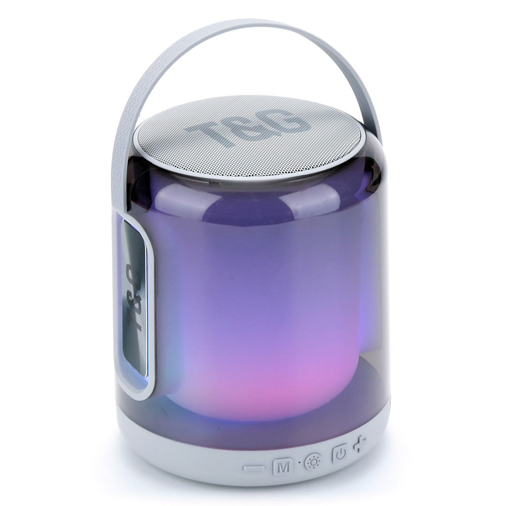 T&G TG376 RGB LED Vejrtrækningslys Genopladelig Bluetooth-kompatibel Højttaler Bærbar Trådløs Stereo Subwoofer