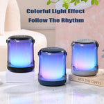 T&G TG376 RGB LED Vejrtrækningslys Genopladelig Bluetooth-kompatibel Højttaler Bærbar Trådløs Stereo Subwoofer