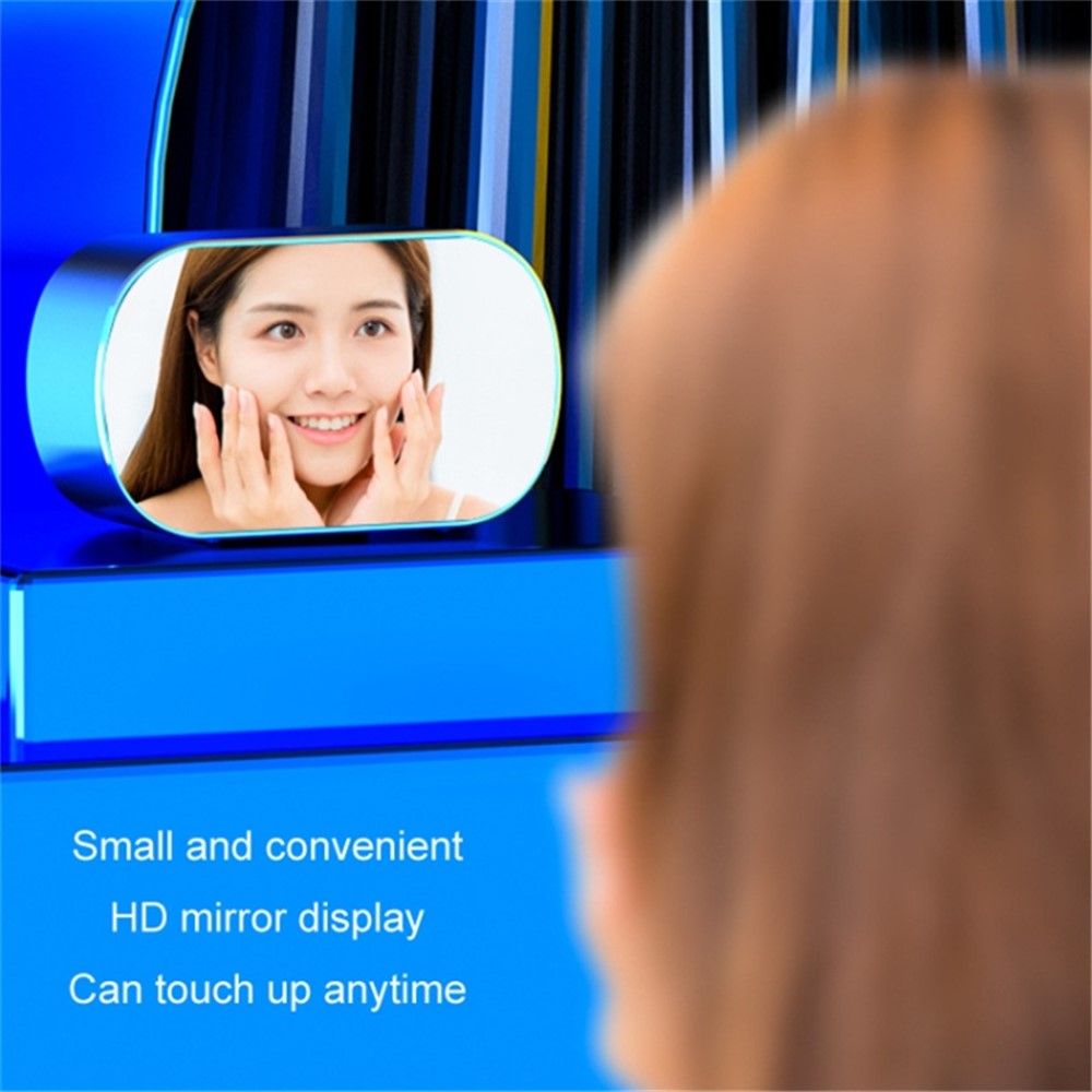 s15 Mirror Bluetooth-kompatibel 5.0-högtalare Bas Stereo Subwoofer LED Digital Dubbla Väckarklockor med FM-radio Externt TF-kort