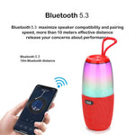 T&G TG644 5W TWS Portable Bluetooth-compatible 5.3 Music Speaker RGB Light Wireless Stereo Subwoofer