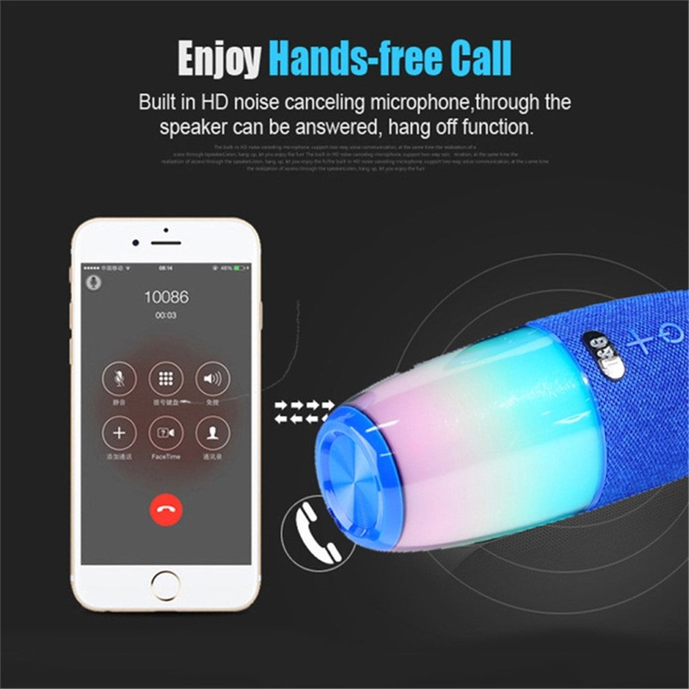 T&G TG644 5W TWS Portable Bluetooth-compatible 5.3 Music Speaker RGB Light Wireless Stereo Subwoofer