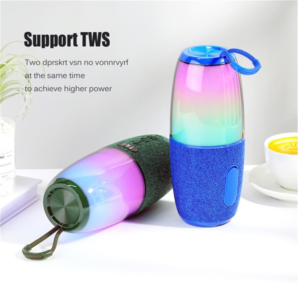 T&G TG644 5W TWS Portable Bluetooth-compatible 5.3 Music Speaker RGB Light Wireless Stereo Subwoofer