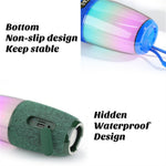 T&G TG644 5W TWS Portable Bluetooth-compatible 5.3 Music Speaker RGB Light Wireless Stereo Subwoofer