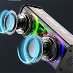 V8 Transparent Mecha Musikhøjttaler Bluetooth-kompatibel 5.0 Trådløs Subwoofer med RGB-lys
