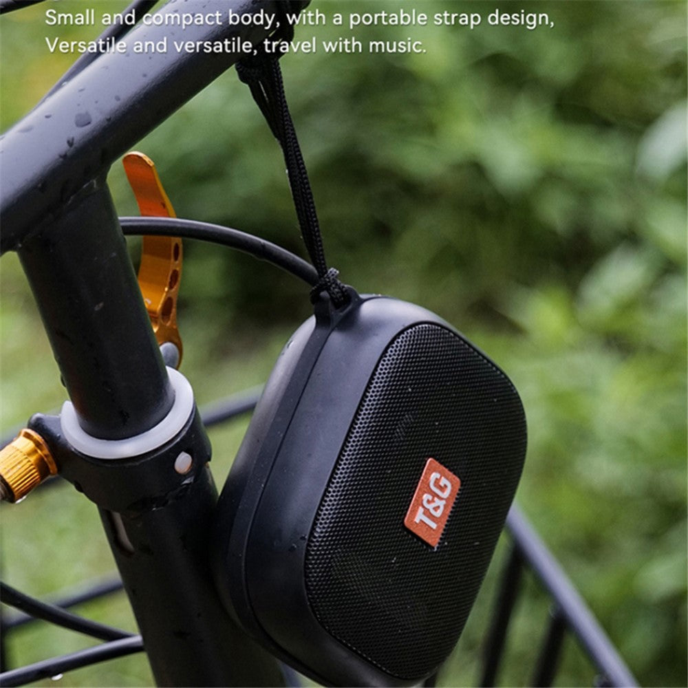 T&G TG-394 TWS Trådløs Bluetooth-kompatibel Højttaler IPX7 Vandafvisende Bærbar Højttaler med Rem til Udendørs Cykling