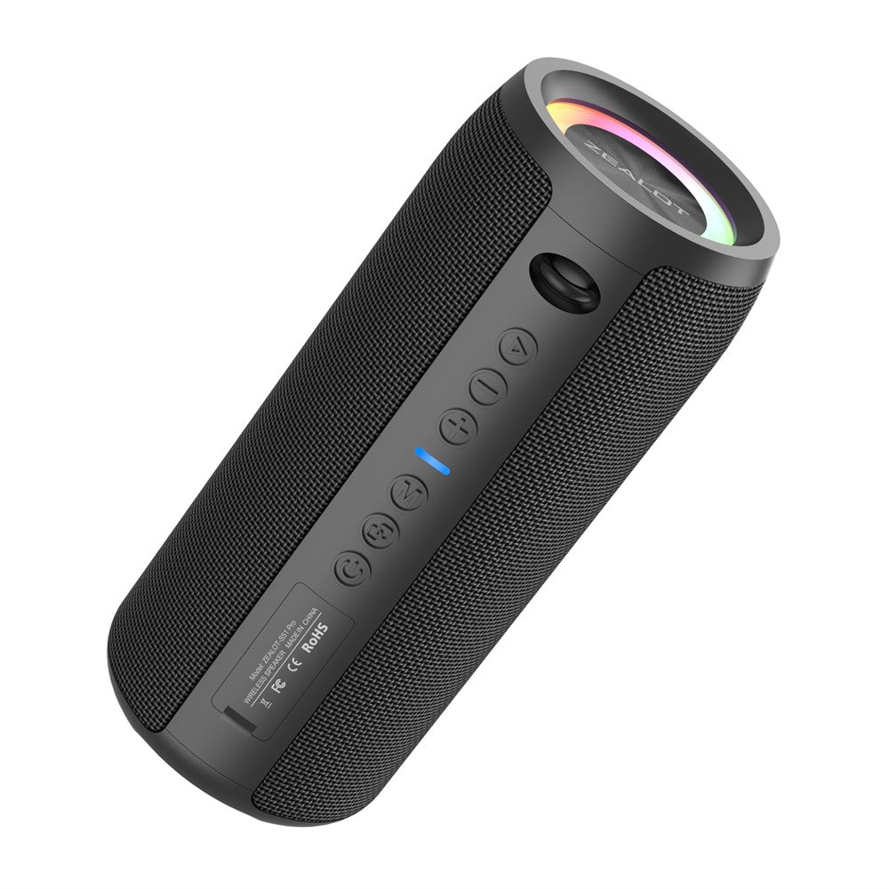 ZEALOT S51Pro 40W Bluetooth-kompatibel højttaler IPX5 Vandtæt 3D Stereobas Bærbar højttaler med snor