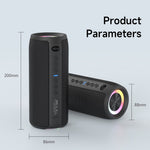 ZEALOT S51Pro 40W Bluetooth-kompatibel højttaler IPX5 Vandtæt 3D Stereobas Bærbar højttaler med snor