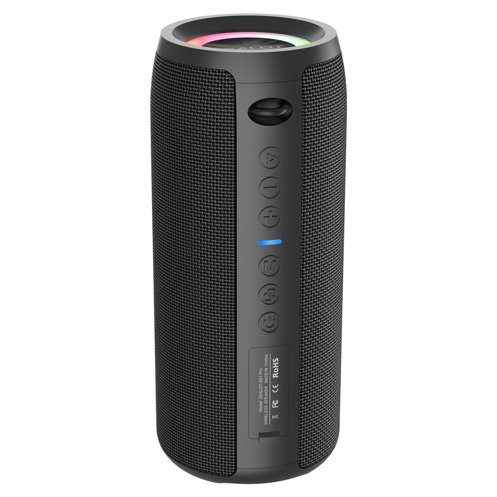 ZEALOT S51Pro 40W Bluetooth-kompatibel højttaler IPX5 Vandtæt 3D Stereobas Bærbar højttaler med snor