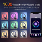 RGBW Atmosphere Light APP Remote Control Bluetooth-compatible Speaker Digital Alarm Clock White Noise Music Player