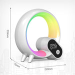 RGBW Atmosphere Light APP Remote Control Bluetooth-compatible Speaker Digital Alarm Clock White Noise Music Player