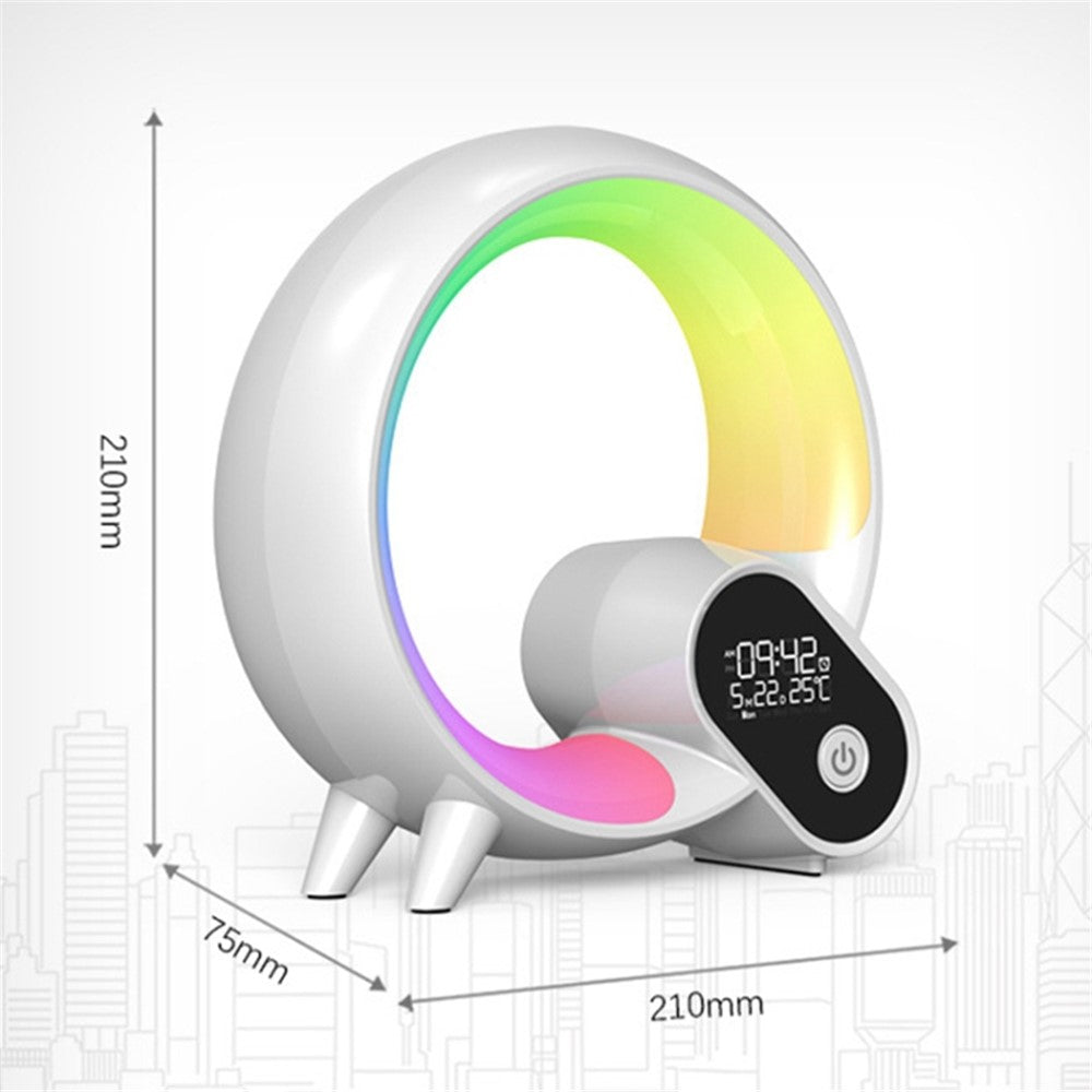 RGBW Atmosphere Light APP Remote Control Bluetooth-compatible Speaker Digital Alarm Clock White Noise Music Player