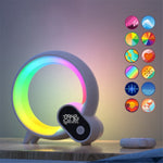 RGBW Atmosphere Light APP Remote Control Bluetooth-compatible Speaker Digital Alarm Clock White Noise Music Player
