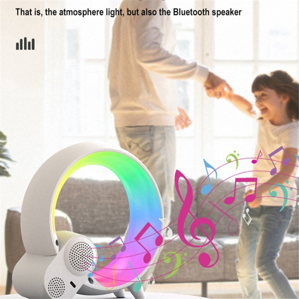 RGBW Atmosphere Light APP Remote Control Bluetooth-compatible Speaker Digital Alarm Clock White Noise Music Player