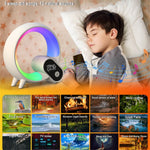 RGBW Atmosphere Light APP Remote Control Bluetooth-compatible Speaker Digital Alarm Clock White Noise Music Player