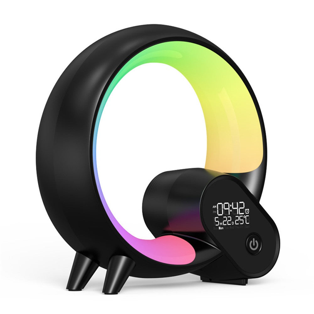 RGBW Atmosphere Light APP Remote Control Bluetooth-compatible Speaker Digital Alarm Clock White Noise Music Player