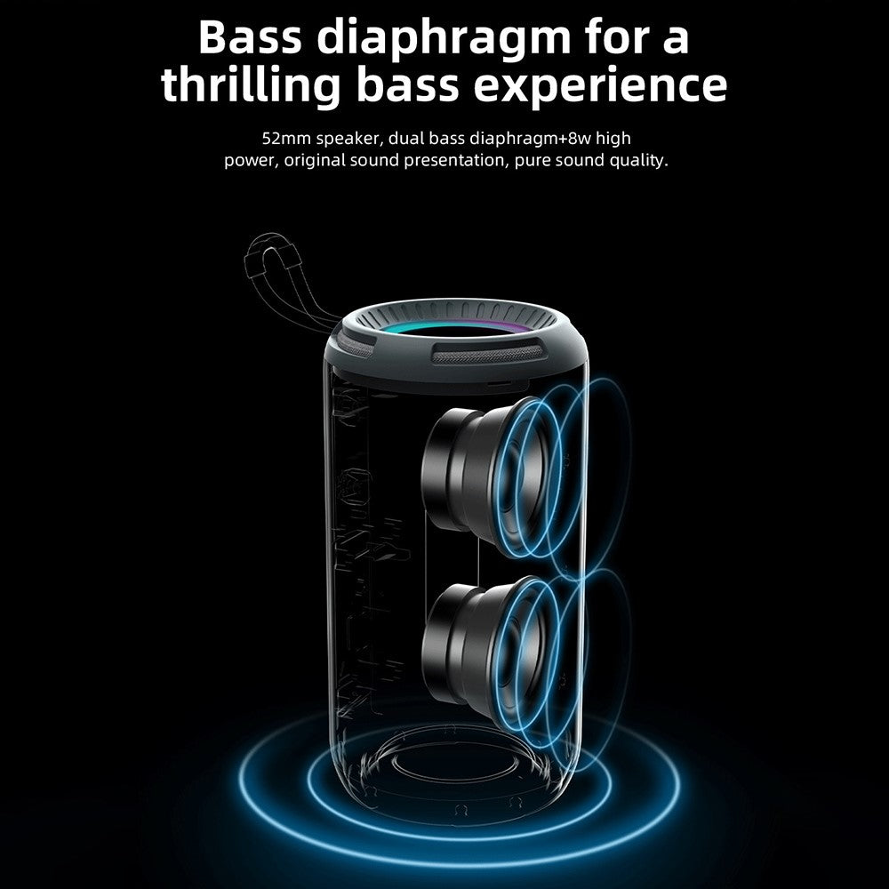 T&G TG656 RGB Light Portable Sound Column Bluetooth-compatible Speaker for Outdoor Sports