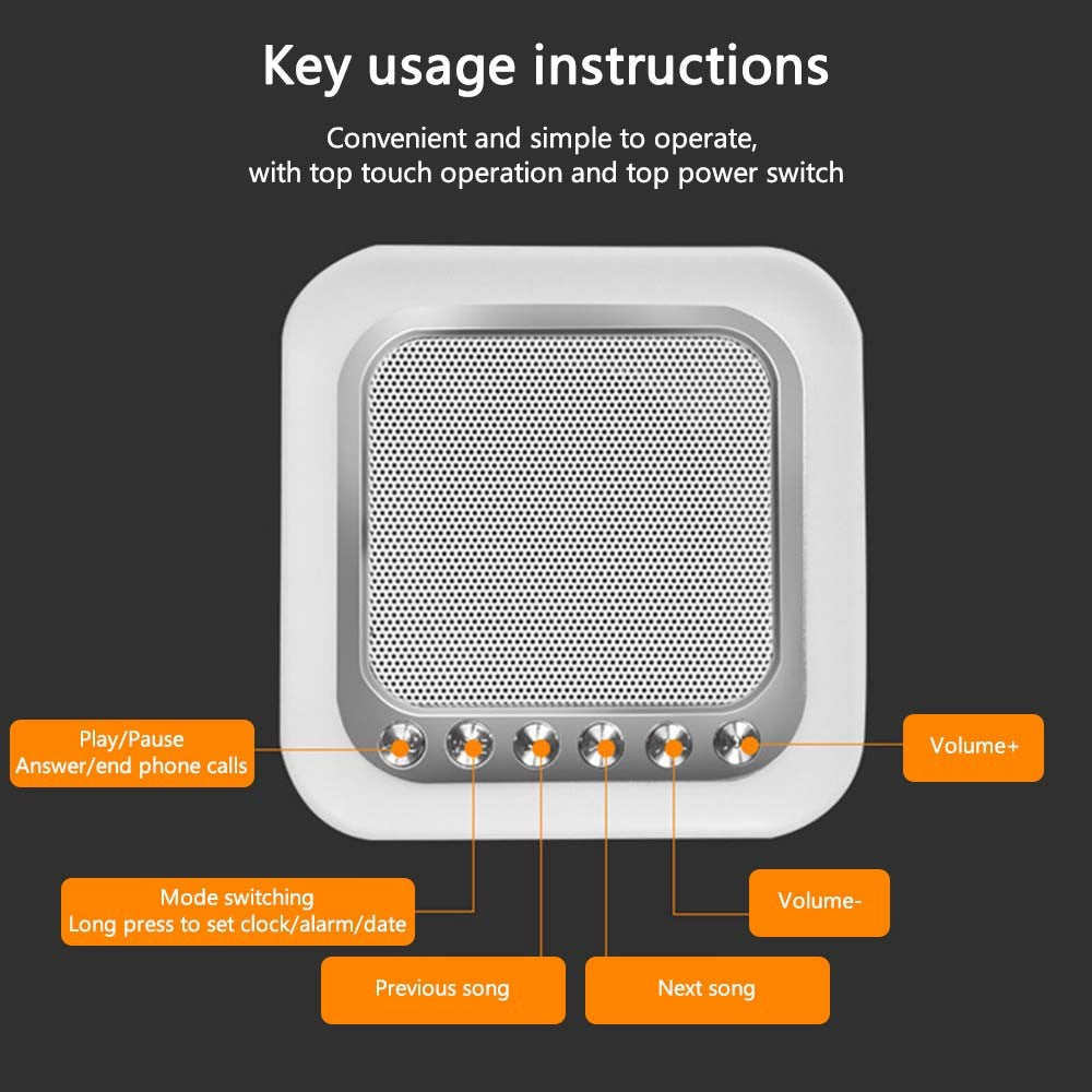 Bluetooth-compatible Audio Speaker HiFi Portable Mini Speaker Subwoofer Supports Touch Control Lights / TF Card