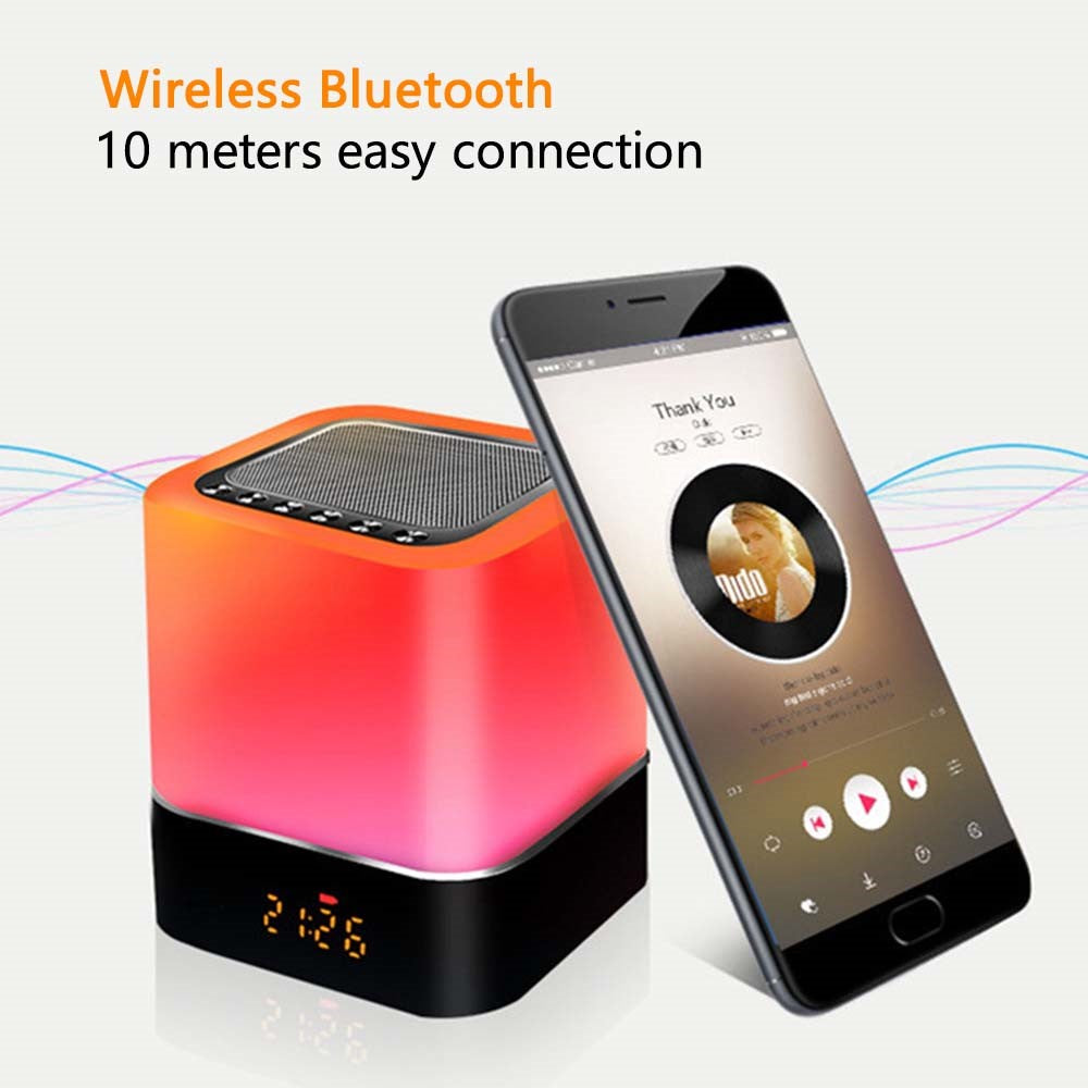 Bluetooth-compatible Audio Speaker HiFi Portable Mini Speaker Subwoofer Supports Touch Control Lights / TF Card