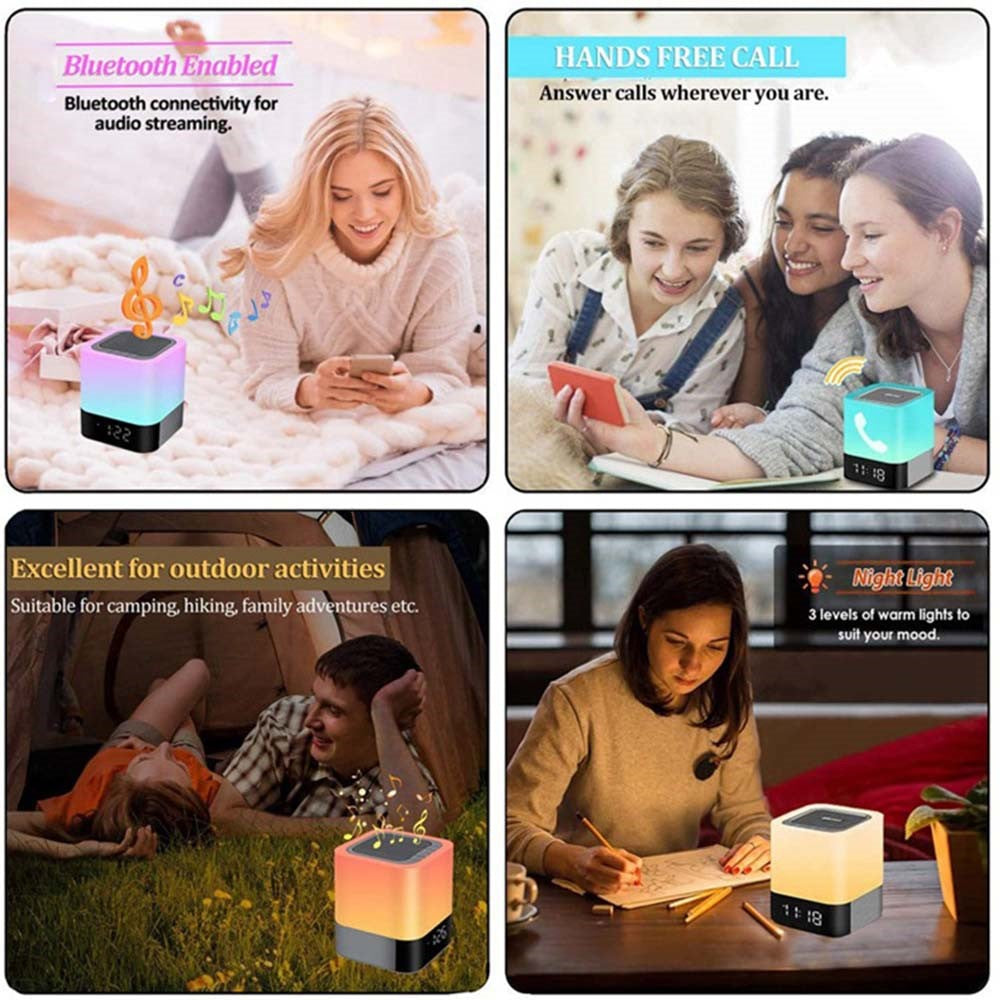 Bluetooth-compatible Audio Speaker HiFi Portable Mini Speaker Subwoofer Supports Touch Control Lights / TF Card
