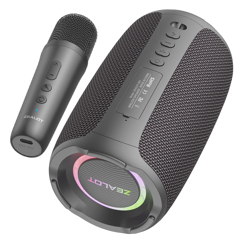 ZEALOT S61 Bluetooth-kompatibel højttaler Vandtæt udendørs baslyd højttaler med 2 mikrofoner