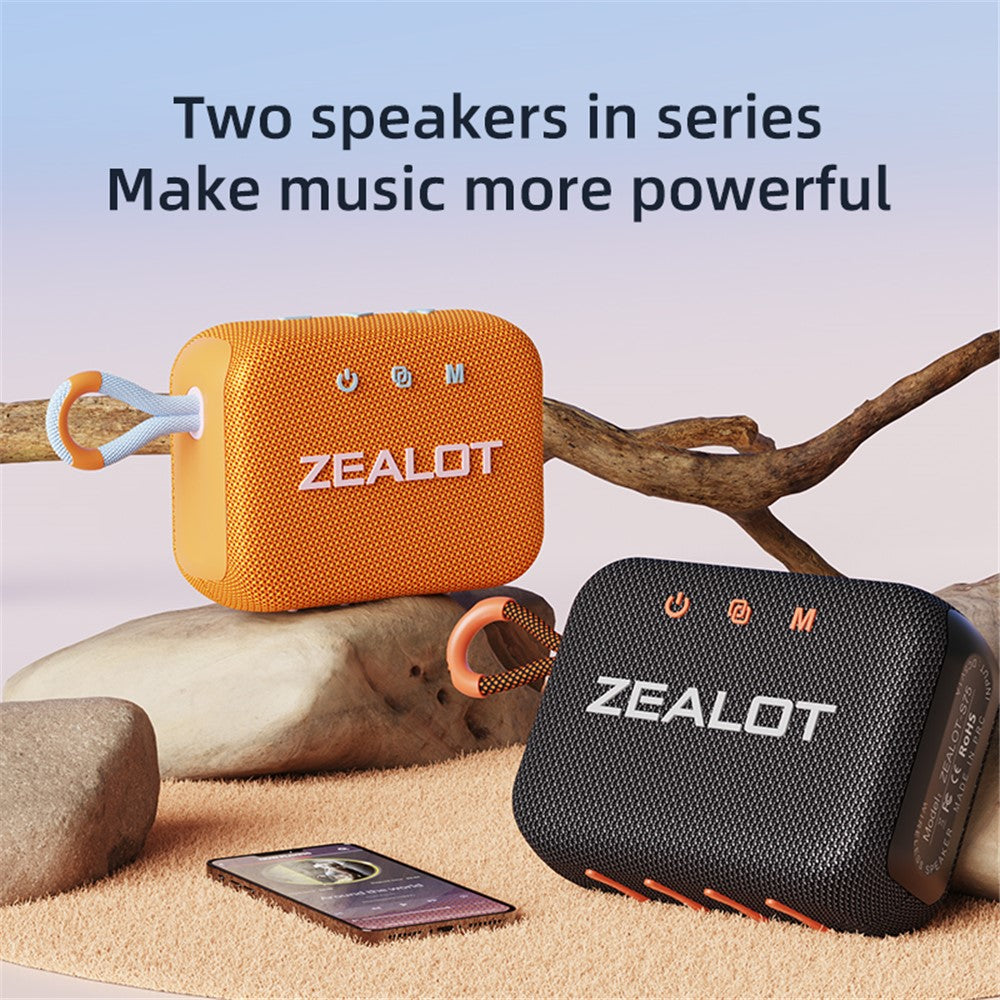 ZEALOT S75 Bærbar Bluetooth-kompatibel Højttaler IPX6 Vandtæt Ægte Trådløs Stereo Subwoofer