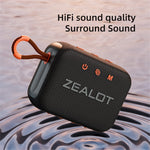 ZEALOT S75 Bærbar Bluetooth-kompatibel Højttaler IPX6 Vandtæt Ægte Trådløs Stereo Subwoofer