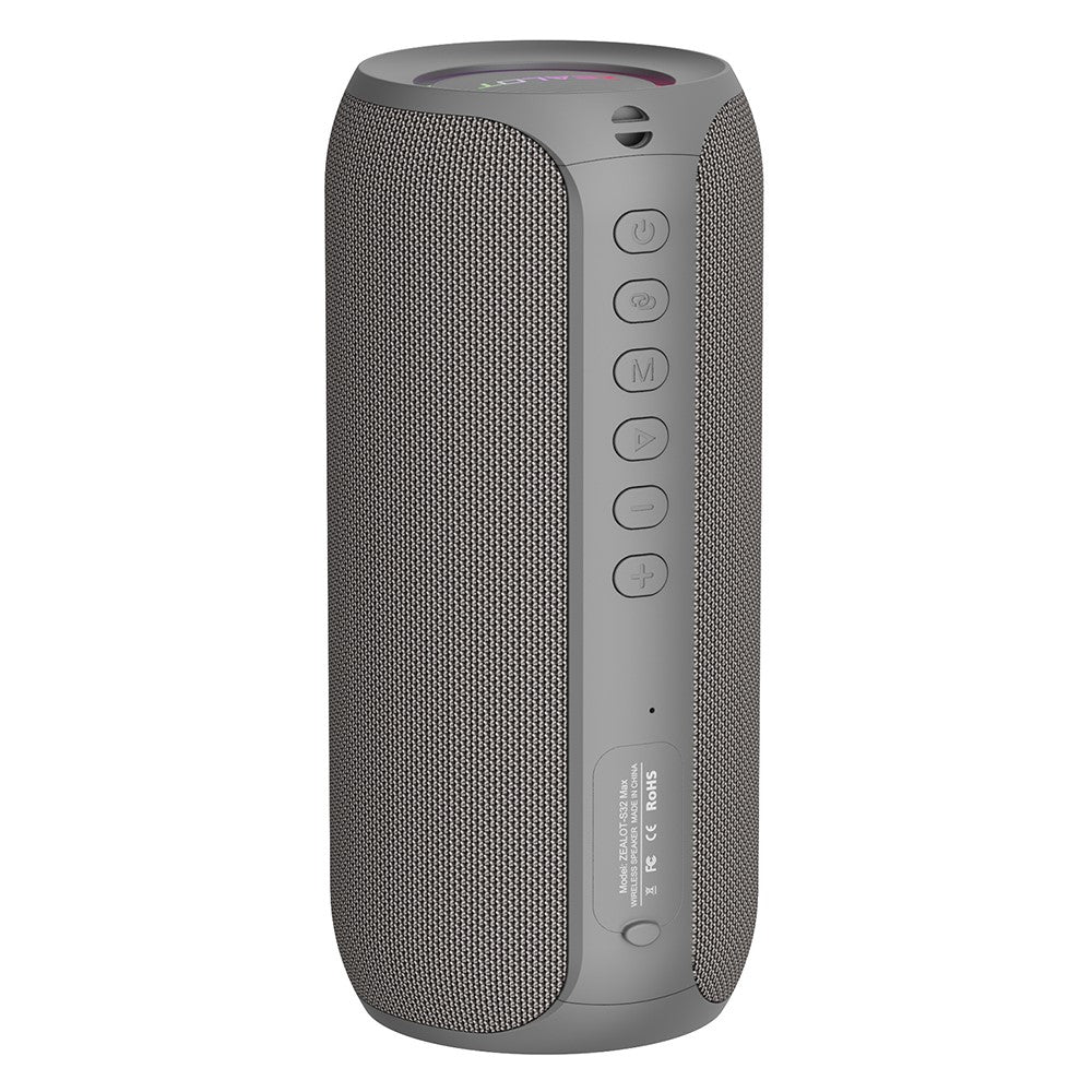 ZEALOT S32MAX 20W Bærbar Bluetooth-kompatibel Højttaler IPX5 Vandtæt Udendørs Subwoofer (CE Certificeret)