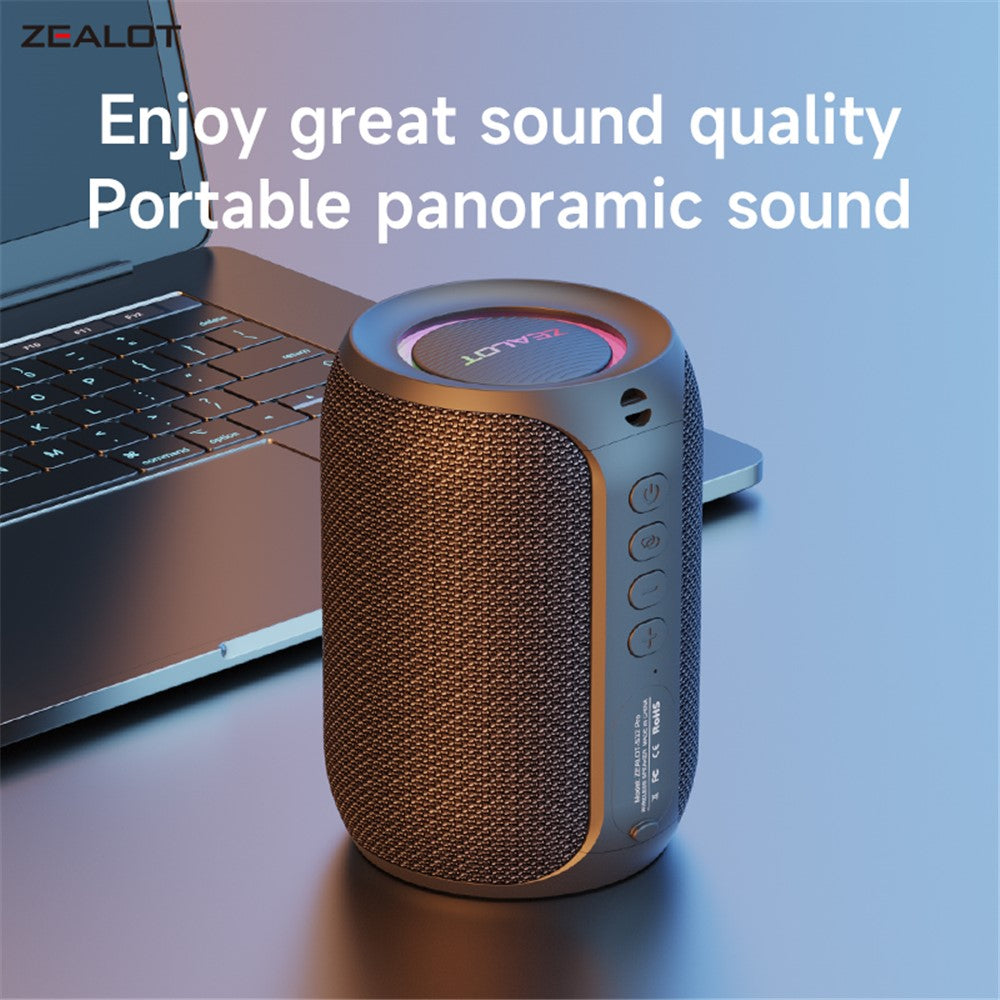 ZEALOT S32PRO 15W High Power Bluetooth-compatible Speaker HiFi Sound Wireless Subwoofer (CE Certified)